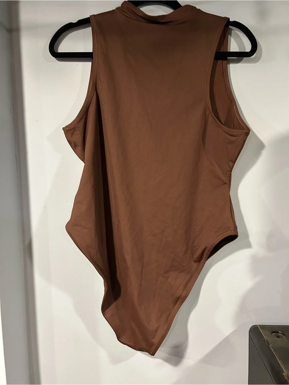 SKIMS Brown Sleeveless Zip One-Piece Swimsuit NWT XXL
